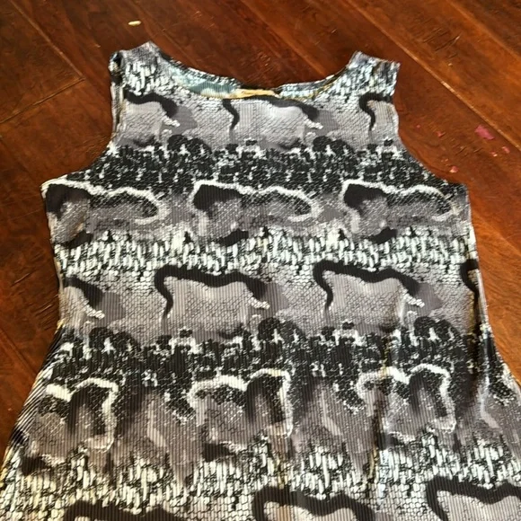 Always Caroline maxi dress abstract animal print dress two slots sleeveless xl